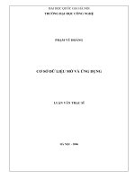 Luận văn thạc sĩ VNU UET cơ sở dữ liệu mờ và ứng dụng  luận văn ths  công nghệ thông tin  1 01 10 