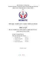 (TIỂU LUẬN) TIỂU LUẬN đề tài NGHIÊN cứu CÔNG NGHỆ và THIẾT bị sản XUẤT COLLAGEN từ DA cá TRA 