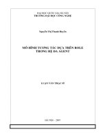 Luận văn thạc sĩ VNU UET mô hình tương tác dựa trên role trong hệ đa agent  luận văn ths  công nghệ thông tin 1 01 10 