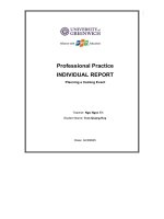 (TIỂU LUẬN) professional practice INDIVIDUAL REPORT planning a training event unit 3 professional practice 