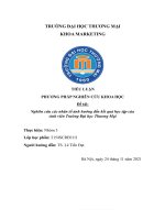 (TIỂU LUẬN) thảo luận nhóm TMU nghiên cứu các nhân tố ảnh hưởng đến kết quả học tập của sinh viên trường đại học thương mại 