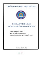 (TIỂU LUẬN) thảo luận nhóm TMU phân tích tư tưởng hồ chí minh về đoàn kết quốc  tế và sự vận dụng trong giai đoạn hiện nay 