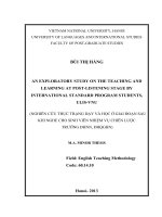 Luận văn thạc sĩ VNU ULIS an exploratory study on the teaching and learning at post listening stage by international standard program students, ULIS VNU 