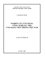 Luận văn thạc sĩ VNU UET nghiên cứu ứng dụng công nghệ NG SDH vào mạng viễn thông việt nam 