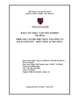 (TIỂU LUẬN) báo cáo THỰC tập tốt NGHIỆP tên đề tài THIẾT kế căn hộ THE VISTA tại CÔNG TY b e o CONCEPT – KIẾN TRÚC  nội THẤT 