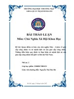 (TIỂU LUẬN) quan điểm cơ bản của chủ nghĩa mác – lênin về giai cấp công nhân và sứ mệnh lịch sử của giai cấp công nhân  những điều kiện quy định và thực hiện sứ mệnh lịch sử của giai cấp công nhân thế giới 