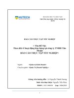 (TIỂU LUẬN) báo cáo THỰC tập tốt NGHIỆP  tên đề tài theo dõi về hoạt động bán hàng tại công ty TNHH tân thuận 
