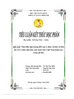 (TIỂU LUẬN) t độc ính lập tương đối của ý thức xã hội và liên hệ v ý thức đạo đức của sinh viên việt nam hiện nay ới (ch đề ủ 09) 