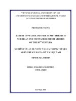 Luận văn thạc sĩ VNU ULIS a study of water and fire as metaphors in american and vietnamese short stories of the 20th century 