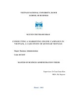 LUẬN văn THẠC sĩ triển khai chiến lược marketing online tại thị trường việt nam, ứng dụng trong công ty cổ phần hàng không jetstar vietnam   