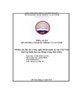 (TIỂU LUẬN) TIỂU LUẬN HP1 ĐƯỜNG lối QUỐC PHÒNG và AN NINH những nét đặc sắc trong nghệ thuật quân sự của việt nam dưới sự lãnh đạo của đảng trong thời chiến  