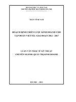 Hoạch định chiến lược kinh doanh cho tập đoàn Viettel giai đoạn 2012 2017