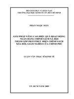 Luận văn thạc sĩ UEH giải pháp nâng cao hiệu quả hoạt động ngân hàng chính sách xã hội nhằm góp phần thực hiện chính sách xóa đói giảm nghèo của chính phủ , luận văn thạc sĩ 