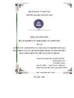 (TIỂU LUẬN) thảo luận nhóm TMU NGHIÊN cứu ẢNH HƯỞNG của VIỆC đầu tư rd đến kết QUẢ HOẠT ĐỘNG của các DOANH NGHIỆP THUỘC NGÀNH CHẾ BIẾN THỰC PHẨM NIÊM yết TRÊN sàn CHỨNG KHOÁN 