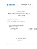 BÁO cáo đồ án KIỂM THỬ và đảm bảo CHẤT LƯỢNG PHẦN mềm đề tài KATALON STUDIO 
