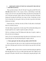 KHÁI QUÁT CHUNG về THỦ tục GIẢI QUYẾT VIỆC dân sự 