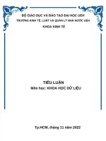 TIỂU LUẬN đề tài PHÂN TÍCH bộ dữ LIỆU BANK MA  đề tài PHÂN TÍCH bộ dữ LIỆU BANK MARKETING  RKETING  