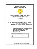 ĐỀ tài quan điểm hồ chí minh về hình thức tổ chức của khối đại đoàn kết dân tộc giá trị lý luận và thực tiễn  