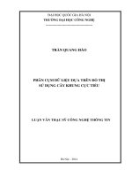 Luận văn thạc sĩ VNU UET phân cụm dữ liệu dựa trên đồ thị sử dụng cây  khung cự tiểu 