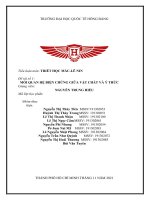 Tiểu luận môn TRIẾT học mác lê NIN đề tài số 1 mối QUAN hệ BIỆN CHỨNG GIỮA vật CHẤT và ý THỨC 