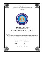 (TIỂU LUẬN) thảo luận nhóm TMU PHÂN TÍCH vụ điều TRA CHỐNG TRỢ cấp đối với HÀNG hóa XUẤT KHẨU – lốp XE ô tô của VIỆT NAM vào THỊ TRƯỜNG HOA kỳ 