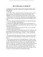 Tài liệu ôn tập môn địa lý kinh tế 2011 