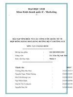 BÀI tập tìm HIỂU về các CÔNG ước QUỐC tế về hợp ĐỒNG HÀNG HOÁ BẰNG ĐƯỜNG bộ và ĐƯỜNG sắt môn vận tải bảo HIỂM 