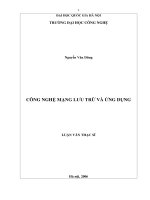 Luận văn thạc sĩ VNU UET công nghệ mạng lưu trữ và ứng dụng  luận văn ths công nghệ thông tin 1 01 10 