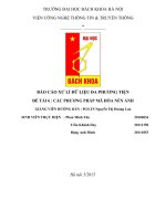BÁO cáo xử lí dữ LIỆU đa PHƯƠNG TIỆN đề tài 6  các PHƯƠNG PHÁP mã hóa nén ẢNH 