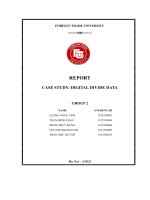 (TIỂU LUẬN) REPORT CASE STUDY DIGITAL DIVIDE DATA 
