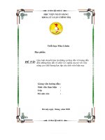 (TIỂU LUẬN) quy luật chuyển hóa từ những sự thay đổi về lượng dẫn đến những thay đổi về chất và ý nghĩa của nó với việc nâng cao chất lượng học tập của sinh viên hiện nay 