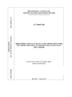 Hoàn thiện công tác quản lý hệ thống phân phối sản phẩm cho Công ty thương mại và sản xuất Tiến Thành
