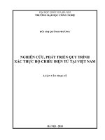 Luận văn thạc sĩ VNU UET nghiên cứu, phát triển quy trình xác thực hộ chiếu điện tử tại việt nam 