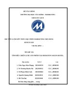 TÌM HIỂU CHIẾN LƯỢC SẢN PHẨM TẠI SHERATON SAIGON HOTEL