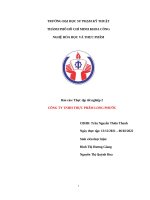 (TIỂU LUẬN) báo cáo thực tập tốt nghiệp 2 CÔNG TY TNHH THỰC PHẨM LONG PHƯỚC 