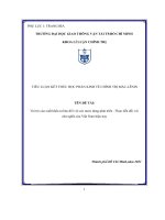 (TIỂU LUẬN) vai trò của xuất khẩu tư bản đối với các nước đang phát triển –thực tiễn đối với chủ nghĩa của việt nam hiện nay 