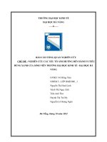 (TIỂU LUẬN) CHỦ đề  NGHIÊN cứu các yếu tố ẢNH HƯỞNG đến HÀNH VI TIÊU DÙNG XANH của SINH VIÊN TRƯỜNG đại học KINH tế   đại học đà NẴNG 