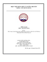 TIỂU LUẬN môn  LỊCH sử ĐẢNG đề tài  thực trạng và giải pháp tăng cường công tác kiểm tra giám sát của thành uỷ thành phố hồ chí minh hiện nay 