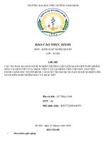 Bài thực hành môn kiểm soát nhiễm khuẩn phơi nhiễm máu và dịch tiết