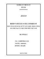 Luận văn thạc sĩ VNU ULIS phân tích lỗi sai 30 cặp từ gần nghĩa trong tiếng hán hiện đại của học sinh THPT việt nam 