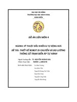 ĐỀ tài THIẾT kế ROBOT DI CHUYỂN và đo LƯỜNG THÔNG số TRẠM BIẾN áp tự HÀNH 