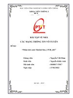 (TIỂU LUẬN) các MẠNG THÔNG TIN vô TUYẾN đề bài phân tích code matlab sim UWB 401 