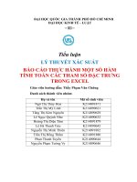 tiểu luận lý thuyết xác suất báo cáo thực hành một số hàm tính toán các tham số đặc trưng trong excel 