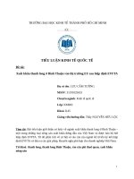 TIỂU LUẬN KINH tế QUỐC tế đề tài xuất khẩu thanh long ở bình thuận vào thị trường EU sau hiệp định EVFTA 