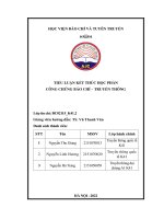 TIỂU LUẬN  CÔNG CHÚNG báo CHÍ – TRUYỀN THÔNG thuyết minh một nghiên cứu về hành vi tham gia các diễn đàn trên mạng xã hội của sinh viên học viện báo chí và tuyên truyền 