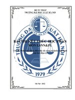 (TIỂU LUẬN) chủ đề phân tích những điểm đặc sắc trong bộ quốc triều hình luật thời hậu lê 