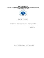 Bài tập cuối kỳ xét xử sơ thẩm vụ án hành chính 