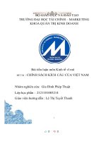 tiểu luận môn kinh tế vĩ mô đề tài  CHÍNH SÁCH KÍCH cầu của VIỆT NAM 