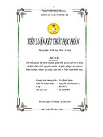 (TIỂU LUẬN) từ mối quan hệ biện chứng giữa tồn tại xã hội và ý thức xã hội phân tích nguyên nhân và giải pháp cho một số hiện tượng ý thức lạc hậu, bảo thủ ở việt nam hiện nay 3 