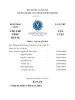 (TIỂU LUẬN) BUỔI THẢO LUẬN THỨ NHẤT CHỦ THỂ của PHÁP LUẬT dân sự  những quy định chung về luật dân sự, tài sản và thừa kế 